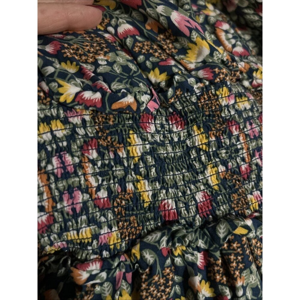EVIE Green Floral Midi Dress Women’s size M Boho Festival Cottagecore - Picture 14 of 14